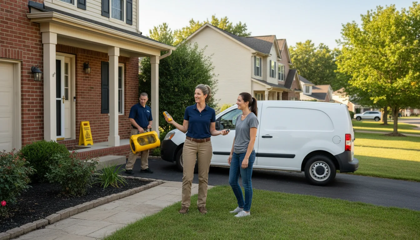Water restoration image for Dehumidification And Cleanup Services in Vest, KY